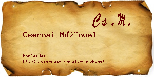 Csernai Mánuel névjegykártya